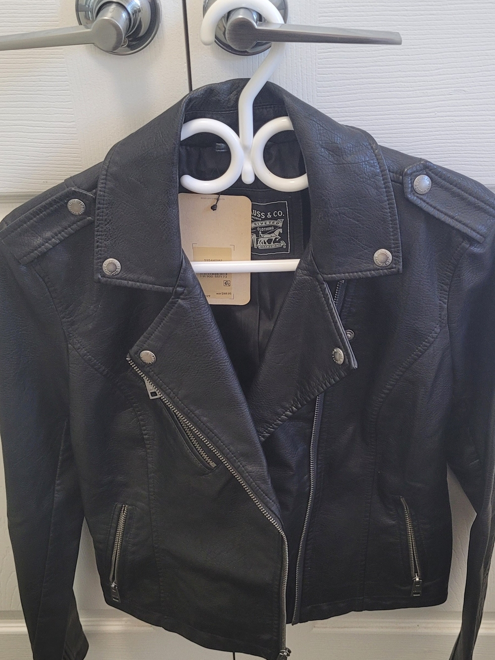 Levi's Black Faux Leather Moto-Style Jacket